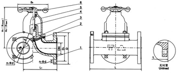 G49W(無(wú)襯里)、G49J(襯膠)三通隔膜閥 G49W(無(wú)襯里)、G49J(襯膠)三通隔膜閥
