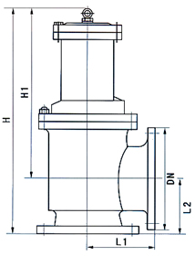 J744X液壓角式快開排泥閥結構示意圖 J744X液壓角式快開排泥閥結構示意圖