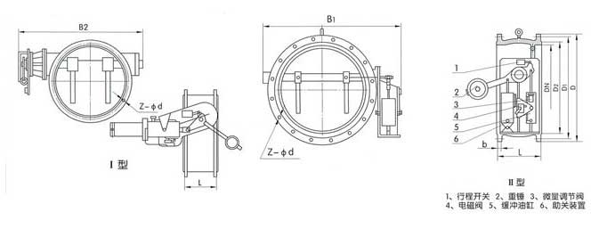 H147H、H247H、H347H助關(guān)緩沖止回閥結(jié)構(gòu)圖