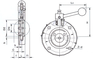 GI系列高真空蝶閥結構圖 GI系列高真空蝶閥結構圖