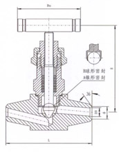 J61焊接式針型閥結(jié)構(gòu)示意圖 J61焊接式針型閥結(jié)構(gòu)示意圖